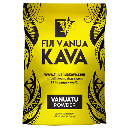 Fiji Vanua Kava Vanuatu Powder – Premium Noble Kava Root, Medium Grind, 16 oz