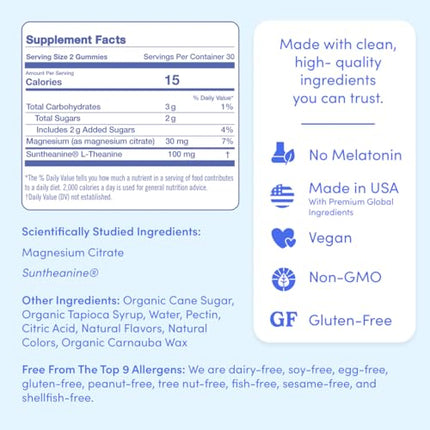 FIRST DAY Magnesium for Kids Gummies – Sleep & Relaxation Support, No Melatonin, Strawberry