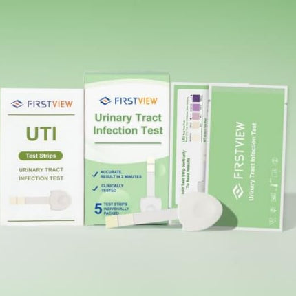 FIRSTVIEW UTI Test Strips – Leukocytes & Nitrites, 2-Minute Results (5 Pcs)