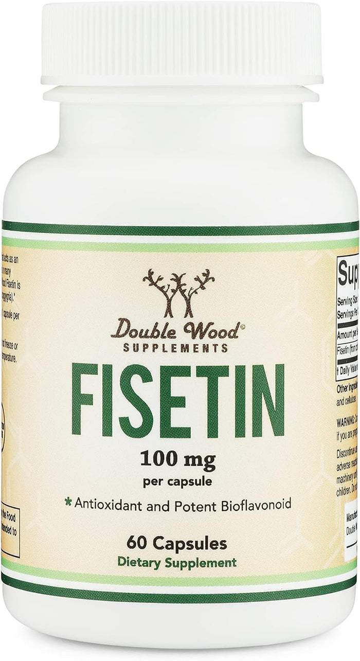 Fisetin Supplement 100mg – 60 Count | Senolytic Polyphenols | Double Wood