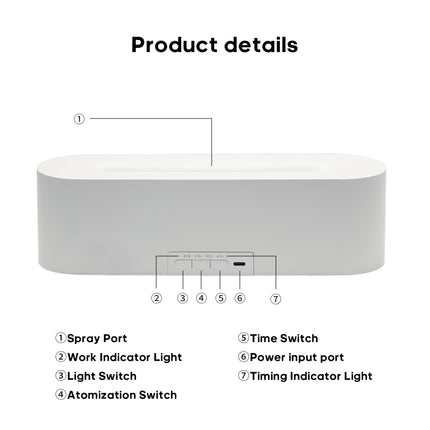 Flame Colorful Essential Oil Diffuser – Aromatherapy Humidifier (White)