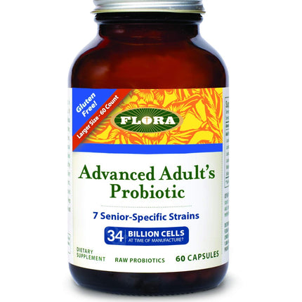 Flora Advanced Adult Probiotic – 34B CFU, 7 Senior Strains, Gluten Free