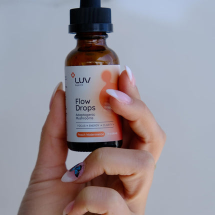 LUV health Flow Drops® – Energy, Focus & Immune Support (Vegan, USA-Made) 4-Pack