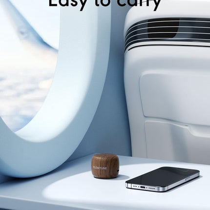Flowtune Mini Portable White Noise Machine – 18 Sleep Sounds, 6H Timer, Wood Grain