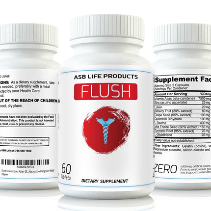 Flush Prevention Red Face Supplements | Clinically Formulated Fast Absorption