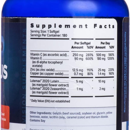 Focus Select AREDS2-Based Eye Vitamin - Low Zinc Formula (360 ct)