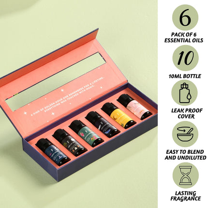 Folkulture Essential Oils for Diffuser Oil | Set of 6 Fragrance Oil or Diffuser Oils Scents for Home | Diffuser Essential Oil | Fragrance Oil for Diffusers- White Sage, Cedarwood