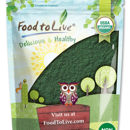 Food to Live Organic Spirulina Powder - 4 lb | Non-GMO, Kosher, Raw