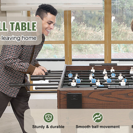 VEVOR Foosball Table Indoor Full Size Foosball Table for Family Soccer with Foosball Table Set Include 4 Balls and 2 Cup Holders