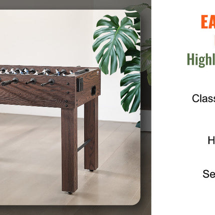 VEVOR Foosball Table Indoor Full Size Foosball Table for Family Soccer with Foosball Table Set Include 4 Balls and 2 Cup Holders