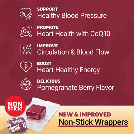 FORCE FACTOR Total Beets Ultimate Heart Health Chews – Blood Pressure Support & Circulation