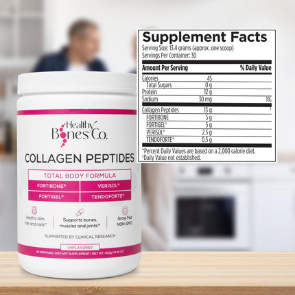 Healthy Bones Co. FORTIBONE Premium Bone Health Collagen Peptides