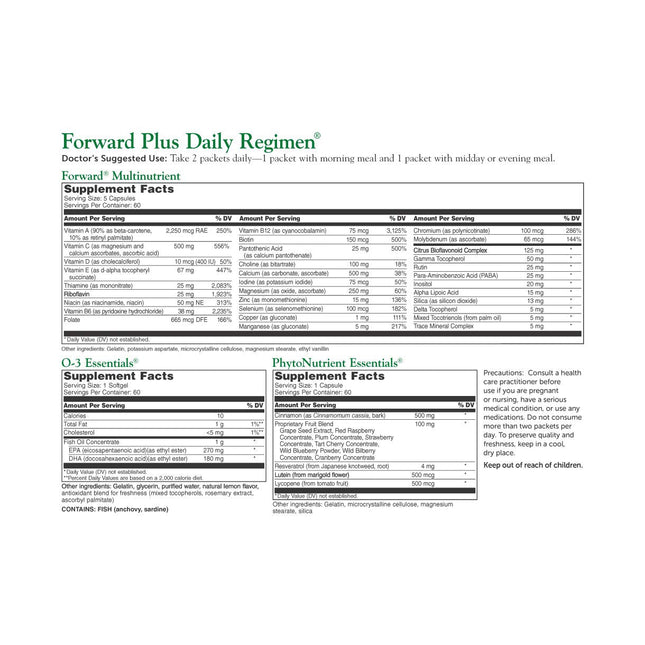 Dr. Whitaker's Forward Plus Daily Regimen – Comprehensive Multivitamin (60 Packets, 30-Day Supply)