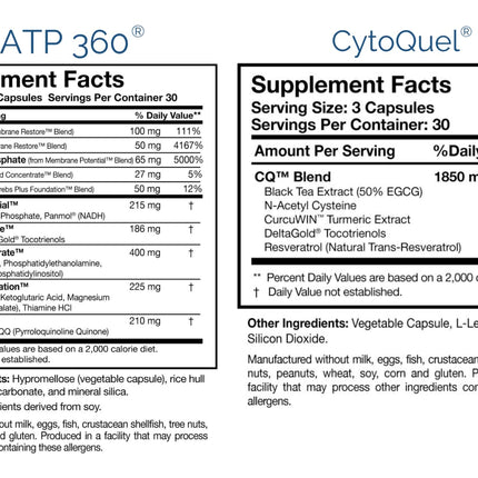 Researched Nutritionals Foundation Kit - Tri-Fortify Liposomal Glutathione (450mg) Watermelon, Transfer-Factor Multi Immune, ATP 360 & CytoQuel to Support Energy, Immunity, Cytokine Response & Detox