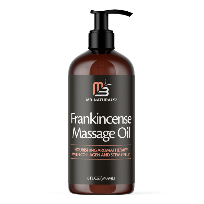 Frankincense Massage Oil for Scars, Stretch Marks & Fine Lines | M3 Naturals 8 oz