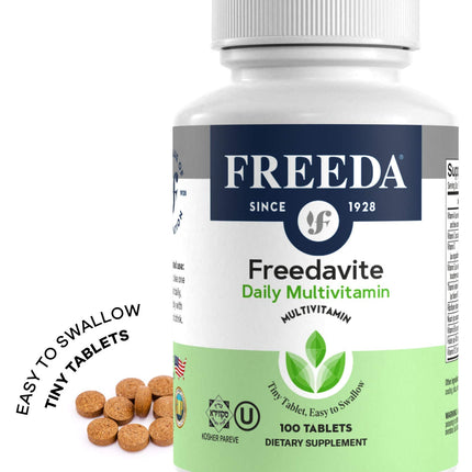 Freedavite Tiny Tablet – Moderate Multivitamin for Men & Women | 100 Count