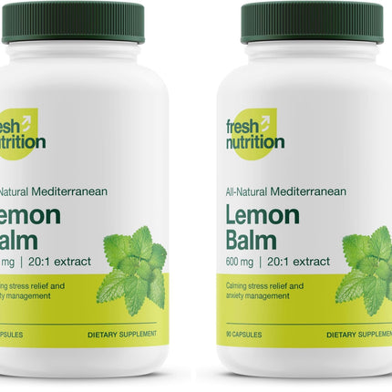 Fresh Nutrition Lemon Balm Extract Capsules Pack of 2 – 600 mg