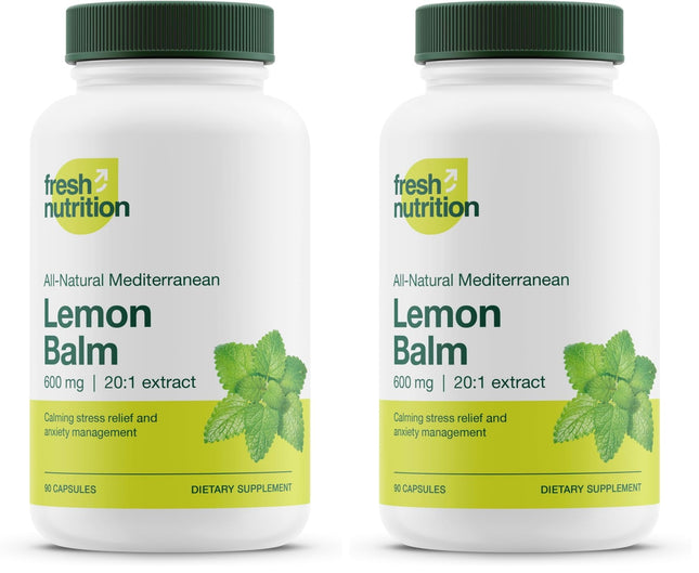 Fresh Nutrition Lemon Balm Extract Capsules Pack of 2 – 600 mg