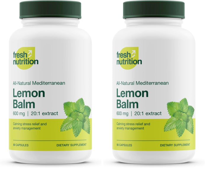 Fresh Nutrition Lemon Balm Extract Capsules Pack of 2 – 600 mg