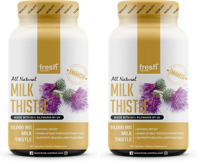 Fresh Nutrition Milk Thistle Capsules 10,000mg - Pack of 2