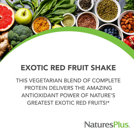 FRUITEIN Exotic Red Fruit Shake – 13 g Plant-Based Protein per Serving