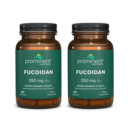 Prominent Nutrition Fucoidan Gut Health & Immune Support Supplement – 250mg, 60 Count – Premium Brown Seaweed Extract – 2 Pack