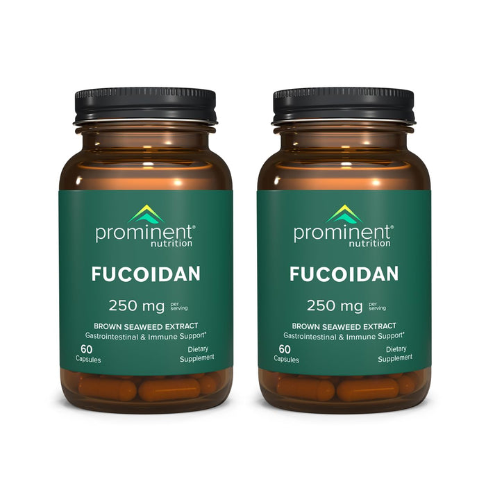 Prominent Nutrition Fucoidan Gut Health & Immune Support Supplement – 250mg, 60 Count – Premium Brown Seaweed Extract – 2 Pack
