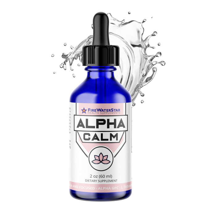FWS Alpha Calm Liquid Drops – L-Theanine + Alpha GPC for Calm Focus (Organic, Non-GMO) | 30 Servings