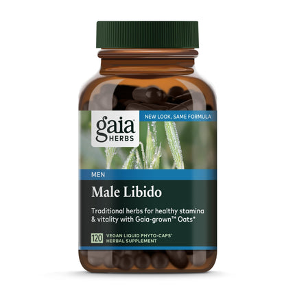 Gaia Herbs Male Libido - Herbal Vitality Support with Saw Palmetto, Horny Goat Weed & Oats | 120 Vegan Liquid Phyto-Capsules