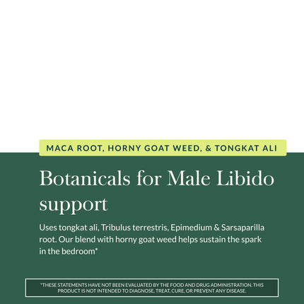 Gaia Herbs Male Libido - Herbal Vitality Support with Saw Palmetto, Horny Goat Weed & Oats | 120 Vegan Liquid Phyto-Capsules