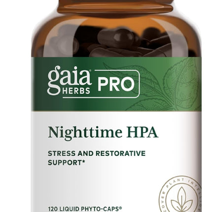 Gaia Herbs Pro Nighttime HPA - Restorative Sleep Support (120 Liquid Phyto-Caps)