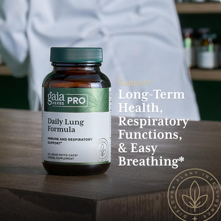 GAIA HERBS PRO Daily Lung Formula - Respiratory & Immune Support (60 Servings)