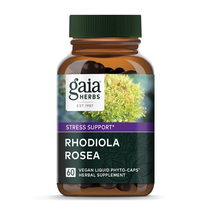 Gaia Herbs Rhodiola Rosea - Stress Support & Endurance | 60 Vegan Liquid Phyto-Capsules