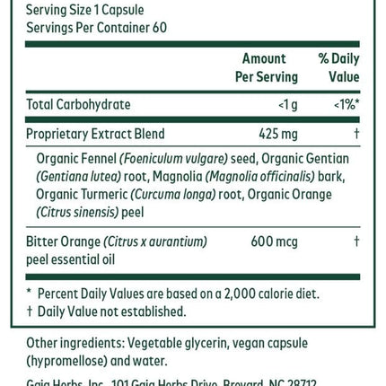 GAIA HERBS PRO MMC Restore – Digestive Health Support for Upper Gastric Motility (60 Servings)