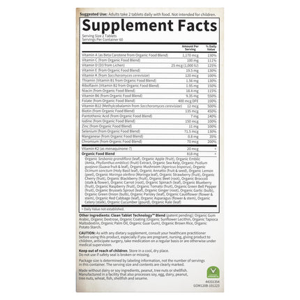 Garden of Life Organics Men's Multi – Certified Organic Vegan Multivitamin, 120 Tablets