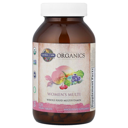 Garden of Life Organics Women’s Multi – Vegan Whole Food Multivitamin (120 Tablets)