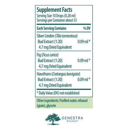 Genestra Calm-gen | Silver Linden, Fig & Hawthorn | Herbal Supplement 0.5 fl oz