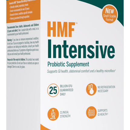 Genestra HMF Intensive Probiotic - Shelf-Stable GI Health, 25 Veg Caps