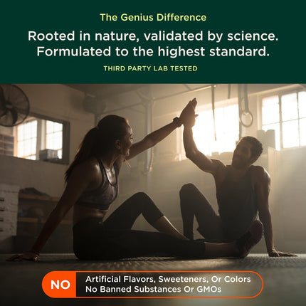 Genius Burn Thermogenic Fat Burner - 60 Diet Veggie Pills for Metabolism, Focus & Appetite Control