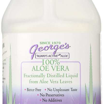 George's Aloe Vera Supplement Softgel, 64 Fl Oz – 100% Always Active Aloe Vera Liquid