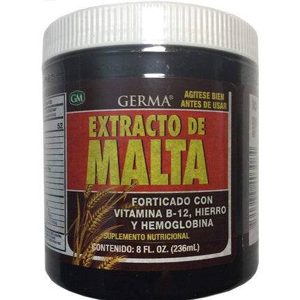 Germa Malt Extract with Vitamins B-12 & Iron - 8 oz 2-Pack