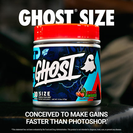 GHOST Size V3 Muscle Builder - Cherry Limeade, 30 Servings | Creatine, Betaine & Epicatechin
