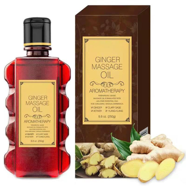 Ginger Massage Oil for Relaxing Muscles – Body & Skin Moisturizing, 8.8 oz