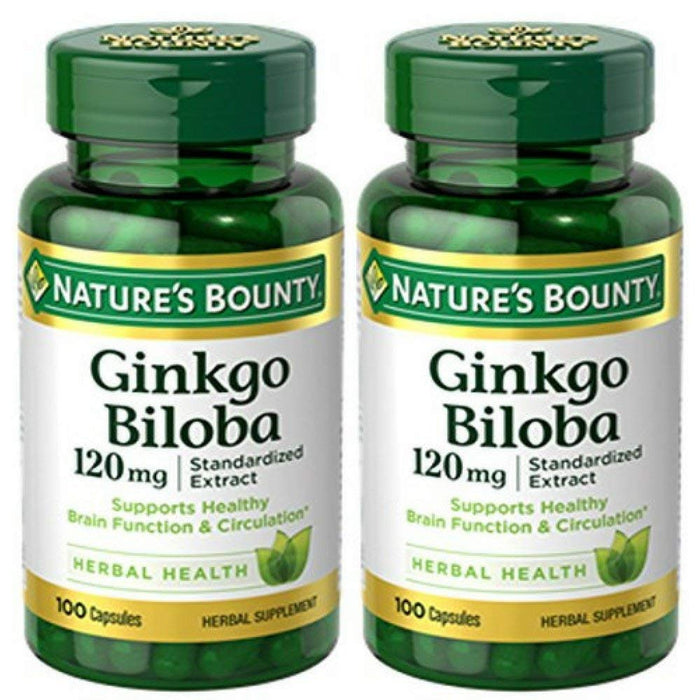 Nature's Bounty Ginkgo Biloba 120 mg - 2-Pack, 100 Capsules