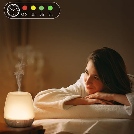 Glass Essential Oil Diffuser 180ml – Ultrasonic, Auto-Off, 7 Mood Lights