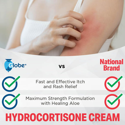 Globe Hydrocortisone 1% Cream – 25 Packets | Anti-Itch Relief