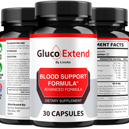 Gluco Extend 3-Pack Capsules - All-Natural Formula for Healthy Levels