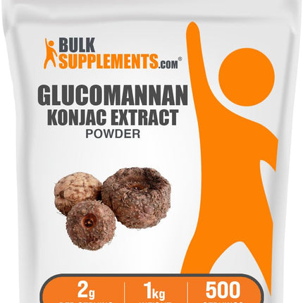 Glucomannan Powder (Konjac Root) - Gluten Free, 2g per Serving | BulkSupplements
