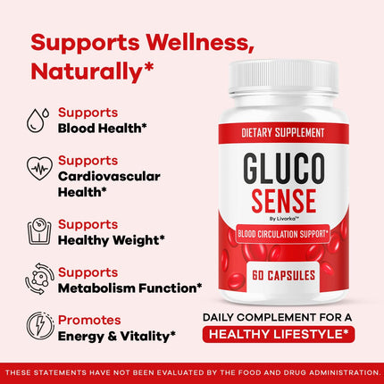 GlucoSense 3-Pack Capsules – Maximum Strength 180 Count