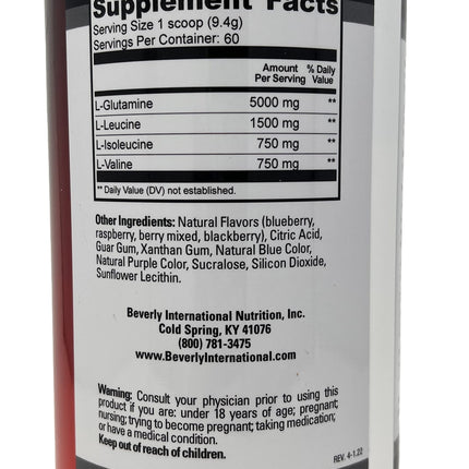Beverly International Glutamine Select - 60 Servings | Lean Muscle & Recovery